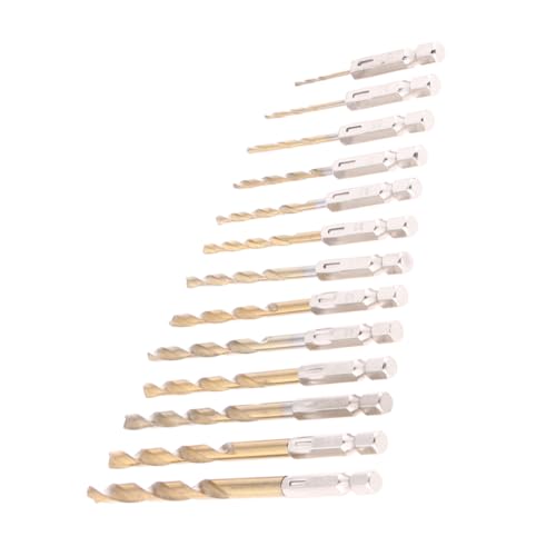 HORIALENCE 13 Stück Teiliges Titanium Beschichtetes Bohrer Set Sechskantschaft Für Holz Kunststoff Schnelles Bohren Mit Akkuschrauber Kompatibel HORIALENCE 13 Stück Teiliges Titanium Beschichtetes Bohrer Set Sechskantschaft Für Holz Kunststoff Schnelles Bohren Mit Akkuschrauber Kompatibel von HORIALENCE