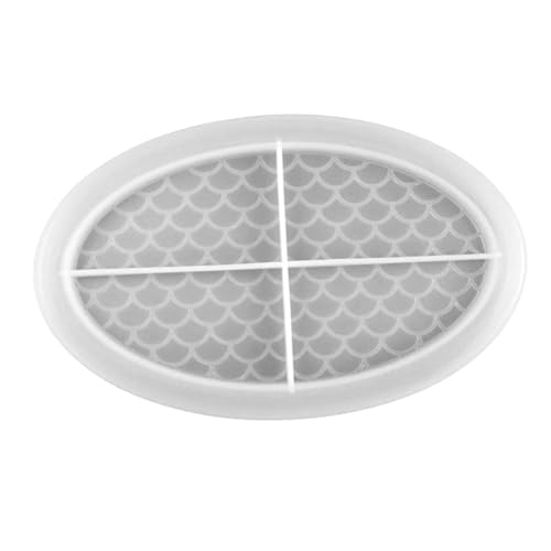 HORIALENCE 1Stück Ovale Fachform Silikonform DIY Epoxidharz Gießform für Obsttablett Snack Tablett Handwerk für Heimdekoration und von HORIALENCE