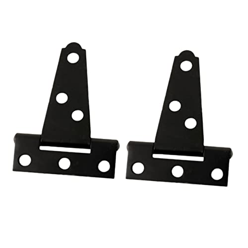 HORIALENCE 2 STÜCK Förmige Verzinkte Türscharniere Robuste Scharniere für Tore und Möbel Schwarz für DIY Projekte und Türmontage von HORIALENCE