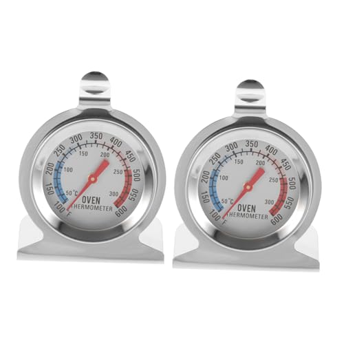 HORIALENCE 2 Stück Backofen Thermometer Temperaturanzeige Küchenthermometer für Backofen und Grill Hochtemperaturbeständig Kompakt und Leicht zu Verstauen von HORIALENCE