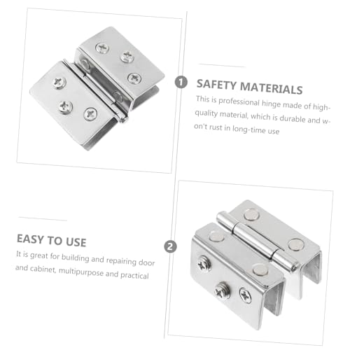 HORIALENCE 2 Stück Edelstahl Glas Türscharnier für Vitrinen und Weinschränke Rostfrei Langlebig Präzise Gefertigt Einfache Montage Geeignet für Glasstärke HORIALENCE 2 Stück Edelstahl Glas Türscharnier für Vitrinen und Weinschränke Rostfrei Langlebig Präzise Gefertigt Einfache Montage Geeignet für Glasstärke von HORIALENCE