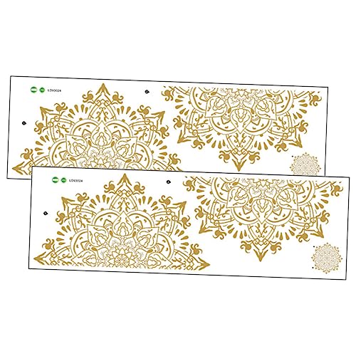 HORIALENCE 2 Stück Goldene Mandala Wandaufkleber Selbstklebende Wandtattoos für Schlafzimmer Wohnzimmer und Stilvolle PVC Dekoration für Glatte Oberflächen HORIALENCE 2 Stück Goldene Mandala Wandaufkleber Selbstklebende Wandtattoos für Schlafzimmer Wohnzimmer und Stilvolle PVC Dekoration für Glatte Oberflächen von HORIALENCE