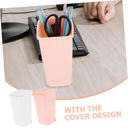 HORIALENCE 2 Stück Mini Tischmülleimer mit Deckel Kompakter Stabiler Desktop Abfalleimer und Stifthalter für Büro Küche Wohnzimmer Platzsparend Vielseitig Einsetzbar Modernes Design Weiß und HORIALENCE 2 Stück Mini Tischmülleimer mit Deckel Kompakter Stabiler Desktop Abfalleimer und Stifthalter für Büro Küche Wohnzimmer Platzsparend Vielseitig Einsetzbar Modernes Design Weiß und von HORIALENCE