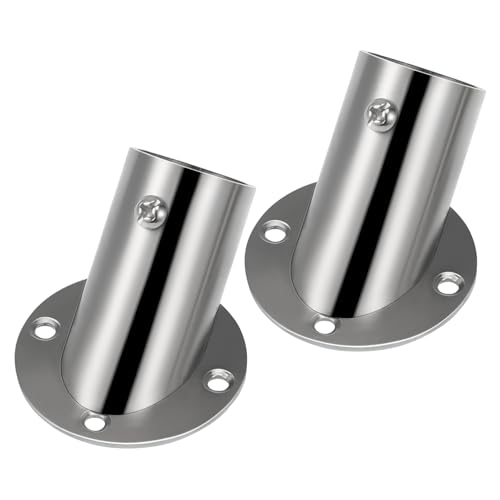 HORIALENCE 2 Stück Stabiler Kleiderstangenhalter aus Flansch Sockel für Sichere Montage Installieren Korrosionsbeständig mit Zusätzlichem Schraubenloch zur Verhinderung von Rotation HORIALENCE 2 Stück Stabiler Kleiderstangenhalter aus Flansch Sockel für Sichere Montage Installieren Korrosionsbeständig mit Zusätzlichem Schraubenloch zur Verhinderung von Rotation von HORIALENCE