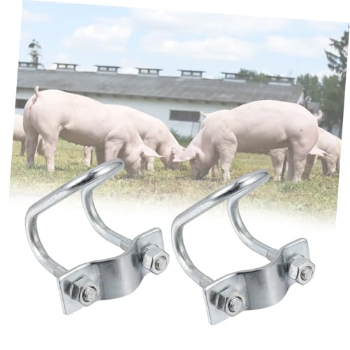 HORIALENCE 2 Stück Teiliges Verzinktes Eisen U Förmiges Rohrklemme Langlebiger U Clip für Stabile Rohrbefestigung und Industrielle Anwendungen von HORIALENCE