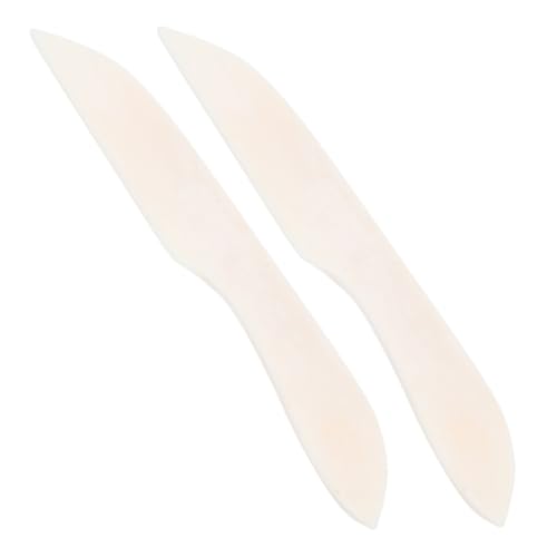 HORIALENCE 2 Stück Tonschnitt Knochenordner Und Scoring-Tool Scorer-Tool Ordner Aus Knochenpapier Knochenordner-Tool Werkzeuge Für Papierhandwerk Ritzwerkzeug Aus Pappe Rinderknochen Beige von HORIALENCE