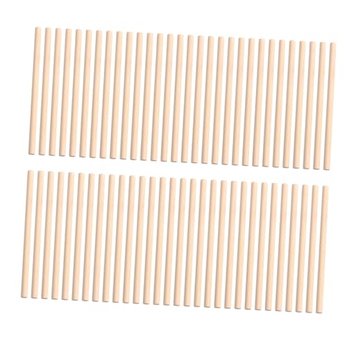 HORIALENCE 200 Stück Runde Holzdübelstäbe Holzstäbchen für DIY Basteln Modellbau und Holzarbeiten Langlebig Glatt Vielseitig Einsetzbar für Hobby und Handwerk von HORIALENCE
