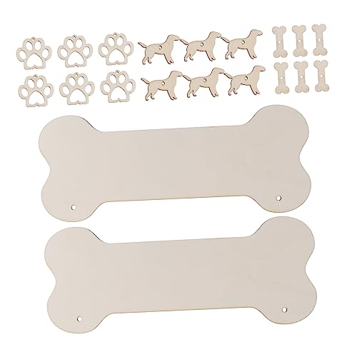 HORIALENCE 20Stücke DIY Hundeknochen Holzschild Set Teiliges Set Holzanhängern für Kunsthandwerksprojekte zum Bemalen und Dekorieren von Türen und Wänden HORIALENCE 20Stücke DIY Hundeknochen Holzschild Set Teiliges Set Holzanhängern für Kunsthandwerksprojekte zum Bemalen und Dekorieren von Türen und Wänden von HORIALENCE