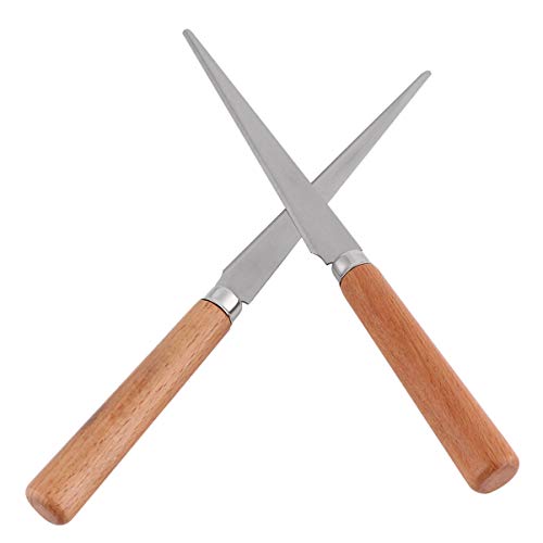 HORIALENCE 2Stücke Fettling Messer mit Holzgriff für Töpfern und Modellieren von Leicht Kompakt und Ergonomisch Gestaltet für Präzises Schnitzen von HORIALENCE