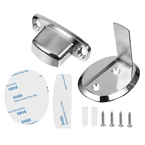 HORIALENCE 2Stücke Unsichtbarer Türstopper Zinklegierung Magnetische Türsicherung für Wohnzimmer Schlafzimmer Bad Küche Oxidierte und Polierte Oberfläche Verschleißfest und Stark von HORIALENCE