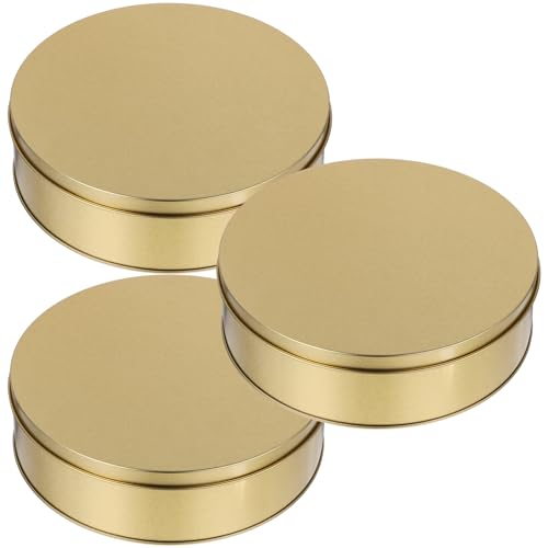 HORIALENCE 3 Stück Teiliges Runddose aus Metall mit Deckel Keks und Süßigkeiten Aufbewahrungsbox für Feiertage für Snacks und HORIALENCE 3 Stück Teiliges Runddose aus Metall mit Deckel Keks und Süßigkeiten Aufbewahrungsbox für Feiertage für Snacks und von HORIALENCE