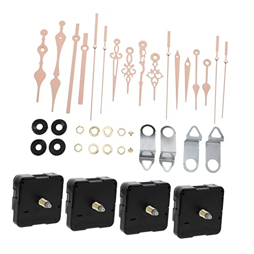 HORIALENCE 4 Sätze Quartz Uhrwerk Ersatzmechanismus mit Zeigern für DIY Wanduhren Geeignet Einfache Installation Zuverlässige Uhrenteile für Zuhause und Büro von HORIALENCE