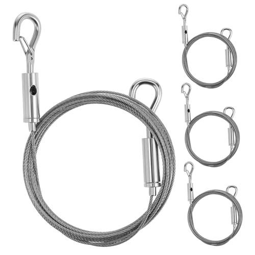 HORIALENCE 4 Stück Drahtseil mit Dual Haken Verstellbares Aufhängesystem für Bilder Spiegel und Dekoration Hohe Festigkeit und Korrosionsbeständigkeit HORIALENCE 4 Stück Drahtseil mit Dual Haken Verstellbares Aufhängesystem für Bilder Spiegel und Dekoration Hohe Festigkeit und Korrosionsbeständigkeit von HORIALENCE