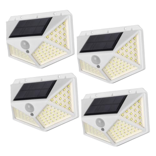 HORIALENCE 4 Stück Solarbetriebene Infrarotsensor Wandlampen Wasserdichtes LED Licht für Außenbereiche für Garten und Weiß HORIALENCE 4 Stück Solarbetriebene Infrarotsensor Wandlampen Wasserdichtes LED Licht für Außenbereiche für Garten und Weiß von HORIALENCE