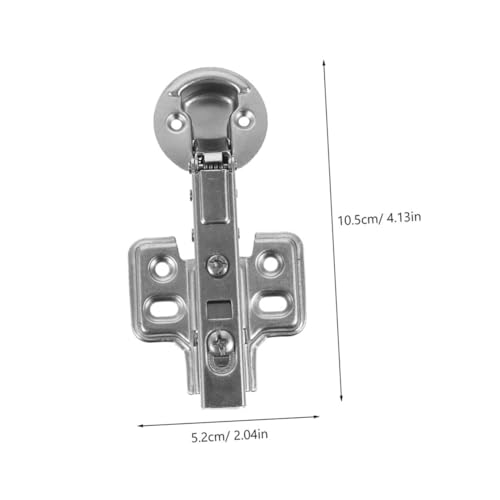 HORIALENCE 4 Stück Teiliges Edelstahl Cup Soft Close Möbelscharniere mit Dämpfer für Küchen Glasrahmentüren Geräuschlos Robust Rahmenlos Geeignet für Küchenschränke und Möbel von HORIALENCE