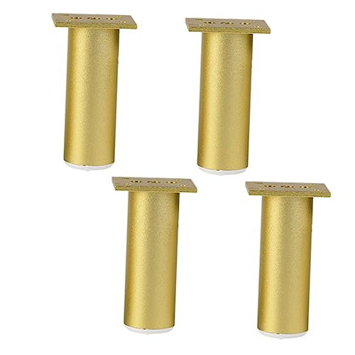 HORIALENCE 4 Stück Teiliges Möbelbeine Aluminiumlegierung Verstellbare Sofafüße Runde Möbelstützen für Couchtisch Schrank und Tv Möbel Sandgoldene Farbe von HORIALENCE