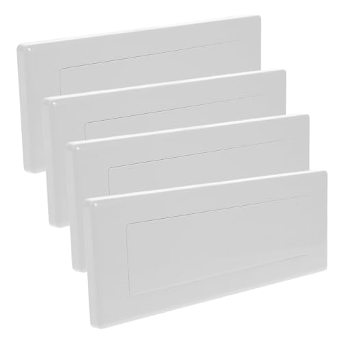 HORIALENCE 4 Stück Wandabdeckplatten für Elektrische Steckdosen Robuste Kunststoff Abdeckungen für Anschlusskästen Einfache Installation ohne Werkzeug zur Verkleidung von Wandanschlüssen von HORIALENCE