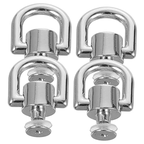HORIALENCE 4Stücke Metall D-Ringe für Taschenherstellung Drehbar Robust Handtaschenzubehör Selbstgemacht Lederarbeiten 360° Drehverschluss von HORIALENCE