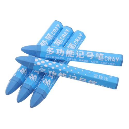 HORIALENCE 5 Stück Reifenmarkierung Marker Stift Reifenkreide Autolackmarker Stiftmarker Reifenlackmarker Wachs Blue von HORIALENCE