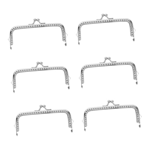 HORIALENCE 6 Stück Teiliges Langlebiger Praktischer Geldbörsenrahmen mit Doppelohr für DIY Taschenherstellung Ergonomisch Abgerundete Ecken Vielseitig für Verschiedene Handtaschen Stile von HORIALENCE