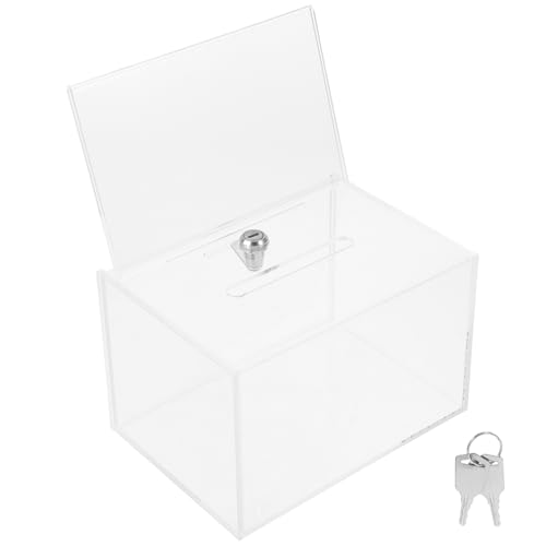 HORIALENCE Acryl Vorschlagsbox mit Schloss und Plakateinschub Transparente Abstimmungsbox für Fundraising Spenden und Feedback Sammlung Schule und Bar HORIALENCE Acryl Vorschlagsbox mit Schloss und Plakateinschub Transparente Abstimmungsbox für Fundraising Spenden und Feedback Sammlung Schule und Bar von HORIALENCE