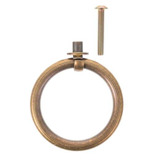 HORIALENCE Antike Messing Möbelgriff Ringgriff Schubladengriff Einfacher Runder Ziehgriff für Schrank Kommode Schlafzimmer Vintage Stil HORIALENCE Antike Messing Möbelgriff Ringgriff Schubladengriff Einfacher Runder Ziehgriff für Schrank Kommode Schlafzimmer Vintage Stil von HORIALENCE