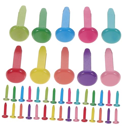 HORIALENCE Bunte Zweiarmige Papierklammern DIY Bastelmaterialien für Scrapbooking Karten Dekoration Langlebige Handwerkszubehör für Kreative Projekte von HORIALENCE
