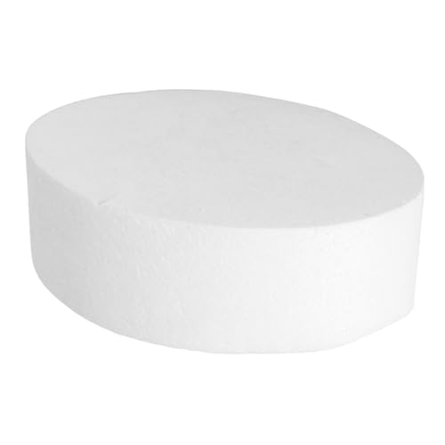 HORIALENCE DIY Ovaler Schaumkuchen Dummy Backzubehör für Tortendekoration Wiederverwendbar für Fondant und Icing Techniken zum Üben und Ihrer Fähigkeiten von HORIALENCE