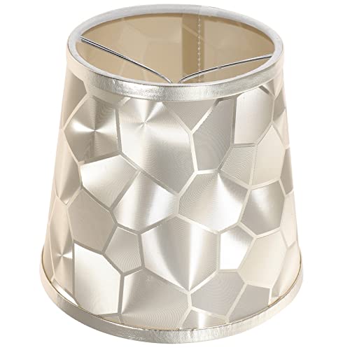 HORIALENCE Einfache und Moderne Tischlampe Lampenschirm Geometrisches Design Gold für Nachttischlampe und Wohnzimmer Installieren und Augenschonend von HORIALENCE