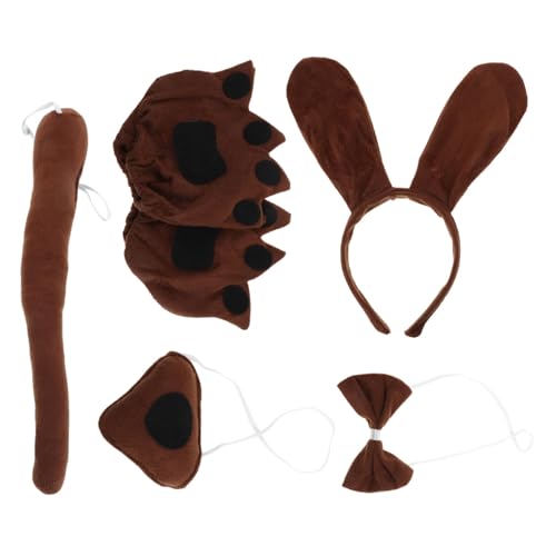 HORIALENCE Hundekostüm mit Hundearmband Schleife Nase und Weichen Handschuhen Atmungsaktive Vielseitige Welpen Accessoires für Halloween Karneval und Party Cosplay HORIALENCE Hundekostüm mit Hundearmband Schleife Nase und Weichen Handschuhen Atmungsaktive Vielseitige Welpen Accessoires für Halloween Karneval und Party Cosplay von HORIALENCE