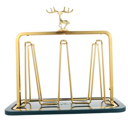 HORIALENCE Küchenbecherregal mit Ablage aus Modernem Glasbecherständer für Schreibtisch und Haushalt Design Robustes Material Platzsparend und Funktional HORIALENCE Küchenbecherregal mit Ablage aus Modernem Glasbecherständer für Schreibtisch und Haushalt Design Robustes Material Platzsparend und Funktional von HORIALENCE
