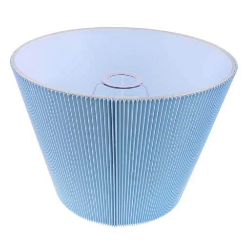 HORIALENCE Lampenschirm Ersatz für Tisch Stehlampe Plissee Stoff Lampenabdeckung Blau Weicher Lichtschutz für Büro Schlafzimmer Wohnzimmer HORIALENCE Lampenschirm Ersatz für Tisch Stehlampe Plissee Stoff Lampenabdeckung Blau Weicher Lichtschutz für Büro Schlafzimmer Wohnzimmer von HORIALENCE