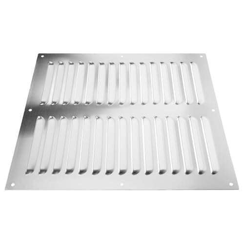 HORIALENCE Lüftungsgitter für Wand und Bodenventilation Wetterfeste Abluftabdeckung mit Lamellen für Effektive Belüftung und Staubschutz Einfache Installation Silberfarben von HORIALENCE