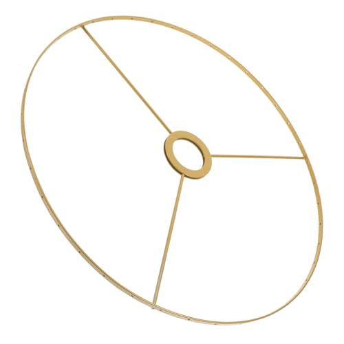 HORIALENCE Metall Lampenschirmrahmen Goldener DIY Lampenschirmrahmen aus Robustem Eisen für Tisch Pendelleuchten Minimalistisches Design Lampensockelring für Individuelle Beleuchtung von HORIALENCE