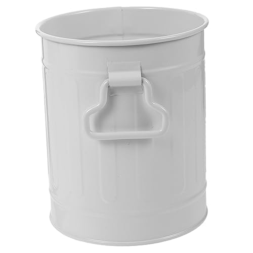 HORIALENCE Mini Mülleimer für Schreibtisch Multifunktionale Abfallbehälter und Stiftehalter Süßes Design für Büro und Zuhause Beige von HORIALENCE