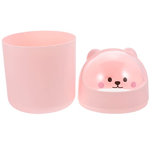HORIALENCE Mini Mülleimer mit Deckel Süßer Tierdesign Tischabfallbehälter für Büro Schlafzimmer und Kinderzimmer Platzsparender Müllbehälter für Schreibtisch und Badezimmer von HORIALENCE