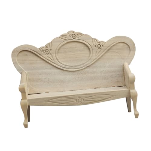 HORIALENCE Miniatur-sesselsofa Holz, Puppenhaus-retromöbel Im Maßstab 1:12, Für Spielen Und Als Sammlerstück von HORIALENCE