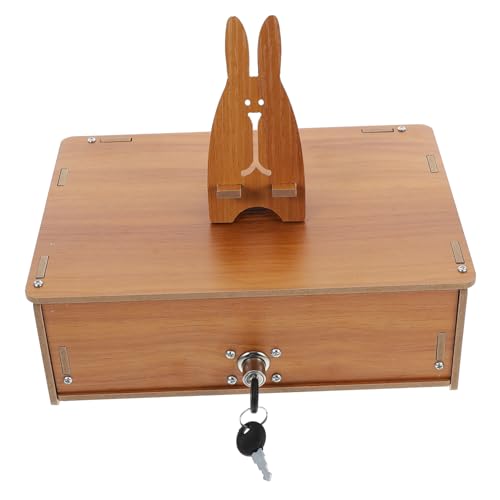 HORIALENCE Monitorständer mit Schublade und Schloss für Schreibtisch Ergonomischer Laptop Riser für Büro und Studentenwohnheim Design mit Stauraum und Stabiler Konstruktion von HORIALENCE