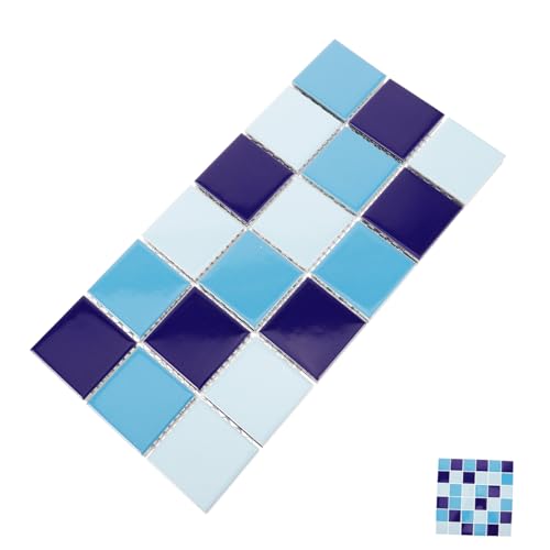 HORIALENCE Mosaikfliesen aus Keramik Nahtlose Blaue Fliesen für Diy Projekte für Pool Küche Badezimmer und Langlebig und Dekorativ und Hellblaue Glanzoberfläche HORIALENCE Mosaikfliesen aus Keramik Nahtlose Blaue Fliesen für Diy Projekte für Pool Küche Badezimmer und Langlebig und Dekorativ und Hellblaue Glanzoberfläche von HORIALENCE