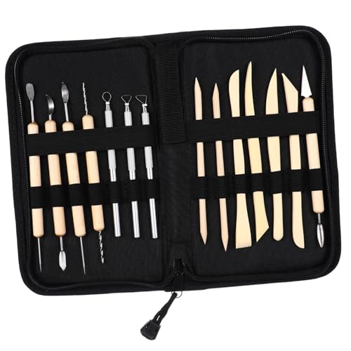 HORIALENCE Professionelles Holz Und Metall-Toolset Für Töpferei Und Skulptur Für Künstler Und Hobbyisten Inklusive Holz Und Metallwerkzeugen Mit Praktischer Tragetasche von HORIALENCE