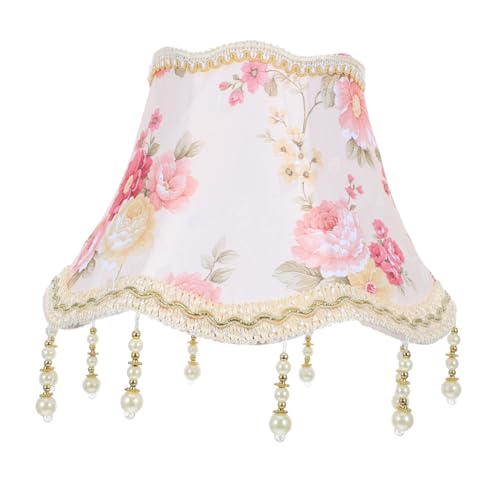 HORIALENCE Romantischer Macrame Lampenschirm aus Stoff mit Perlen Dekorativer Lampenschirm für Tischlampen und Stehleuchten Leicht zu Installieren Wohnliches Flair für Schlafzimmer und von HORIALENCE