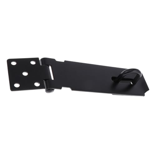 HORIALENCE Türschloss Hasp Latch Sicherheitsverschluss für Fenster Türen und Garagentore Einfache Installation und Robuste Verarbeitung Schwarz von HORIALENCE