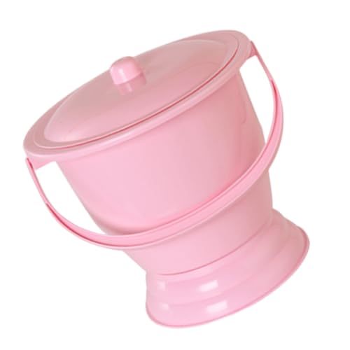 HORIALENCE Urinal Nottoilettentopf Tragbare Töpfchenflasche Nachttöpfe mit Deckel tragbare Kommode Urineimer für Babys Urintopf Pinkelbehälter -WC pp Rosa Wiederverwendbar von HORIALENCE