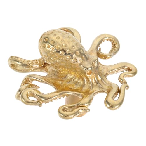 HORIALENCE Vintage Messing Kraken Möbelgriff Kreative Schubladengriffe Nautische Meerestiere Türknöpfe Robuste Messingbeschläge für Kommode Kleiderschrank Wohnzimmer Dekoration von HORIALENCE