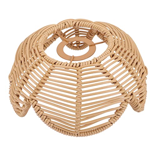 HORIALENCE Vintage Rattan Lampenschirm Imitation Rattan Lampenabdeckung im Landhausstil für Deckenleuchten Schaffen Sie eine Gemütliche Ihrem Zuhause von HORIALENCE
