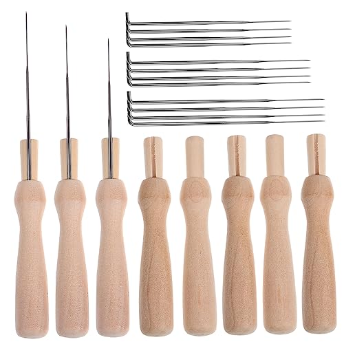 HORIALENCE Wollfilz Set für Anfänger Teiliges Nadel Filz Werkzeug mit Holzgriff Verschiedene für Handwerk Filznadeln und Holz Pokern von HORIALENCE