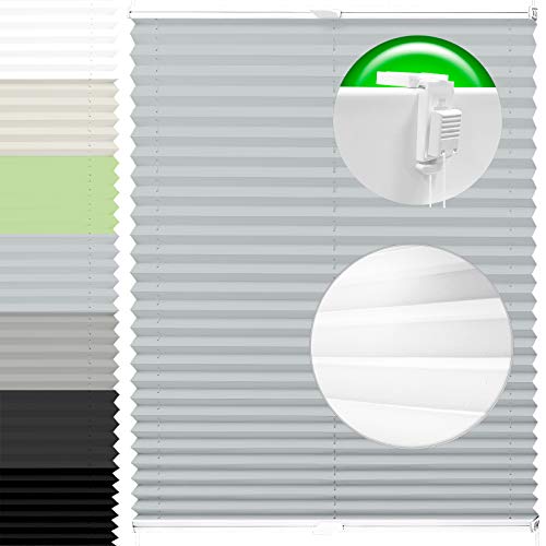 Horivert Plissee Pliseerollo mit Klemmträger Ohne Bohren Stoff Fensterrollo Klemmfix Faltrollo Jalousie Sonnenschutz Blickdicht 85x200 cm Horivert Plissee Pliseerollo mit Klemmträger Ohne Bohren Stoff Fensterrollo Klemmfix Faltrollo Jalousie Sonnenschutz Blickdicht 85x200 cm von HORIVERT