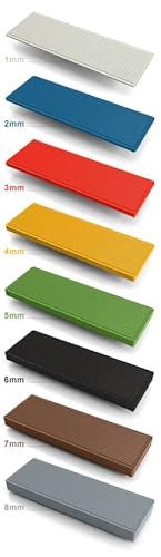 Verglasungsklötze 24 x 100 ; 1-2-3-4-5-6-7-8 mm Abstandhalter I Unterlegplatten I Abstandshalter (Mix 1 mm - 8 mm set 100 Stück) von HORIVERT