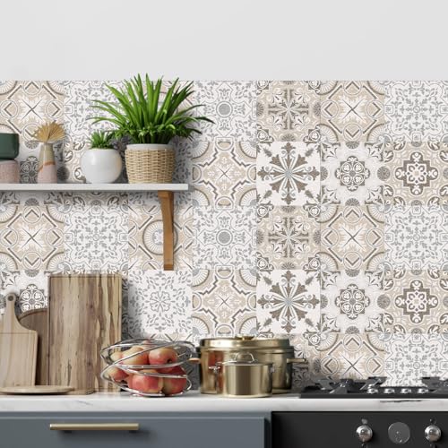 HORIWE Fliesenaufkleber Körnung Wandfliese Aufkleber 24 Stück 15x15 PVC Selbstklebende Fliesensticker Fliesen Tapete Wasserdicht Wandaufkleber für Küche,Bad,Schrank,Möbel,Tisch HORIWE Fliesenaufkleber Körnung Wandfliese Aufkleber 24 Stück 15x15 PVC Selbstklebende Fliesensticker Fliesen Tapete Wasserdicht Wandaufkleber für Küche,Bad,Schrank,Möbel,Tisch von HORIWE