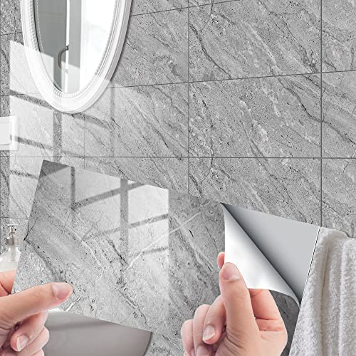 HORIWE Fliesenaufkleber Marmor 12x6 Inch Wandfliese Aufkleber 12 Stück PVC Fliesensticker Fliesen Folie Selbstklebende Tapete Wasserdicht Wandaufkleber für Küche, Schrank, Möbel, Tisch HORIWE Fliesenaufkleber Marmor 12x6 Inch Wandfliese Aufkleber 12 Stück PVC Fliesensticker Fliesen Folie Selbstklebende Tapete Wasserdicht Wandaufkleber für Küche, Schrank, Möbel, Tisch von HORIWE